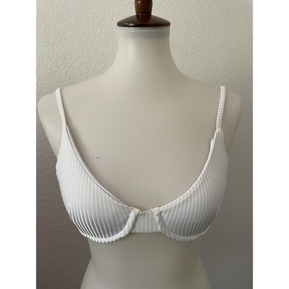 Kenny Flowers Swim Bikini Top Ribbed Santorini Swimwear - Picture 1 of 10